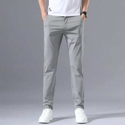 Slim Fit Stretch Cotton Chinos – Men's Lightweight Summer Pants