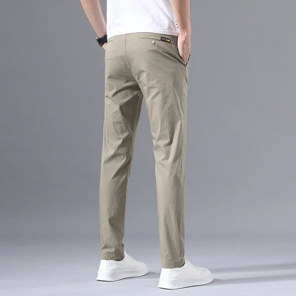 Slim Fit Stretch Cotton Chinos – Men's Lightweight Summer Pants