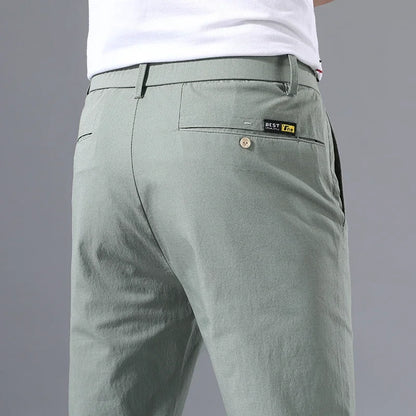 Slim Fit Stretch Cotton Chinos – Men's Lightweight Summer Pants